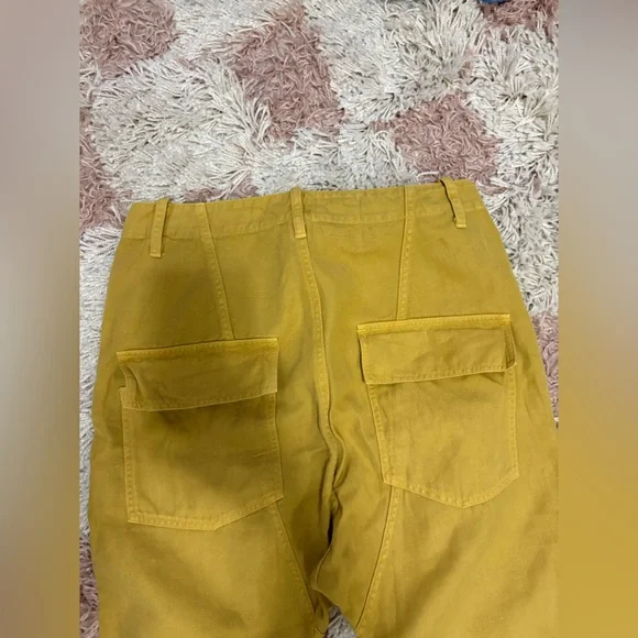Nili Lotan Cropped Mustard Yellow Women's Pants